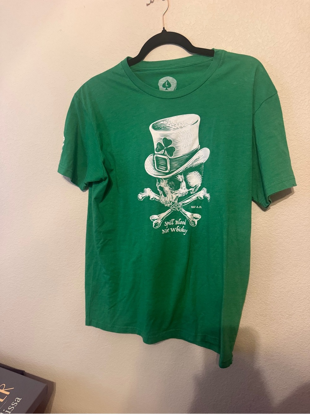 Green Graphic Skull & Top Hat T-Shirt - Men's